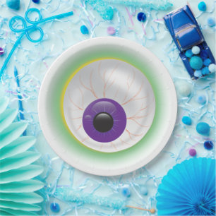 Prato De Papel Halloween Zombie Ghost Eyeball Cyclops Eye