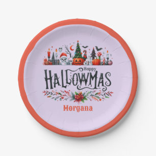 Prato De Papel Hallowmas dá dicas de Natal no Halloween