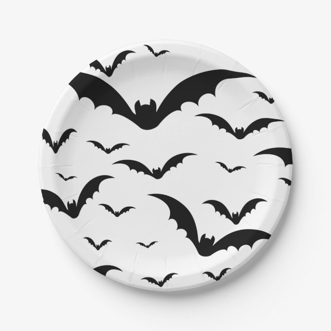 Prato De Papel Hallween party. Vleermuizen, vleermuis. Vampier. (Frente)