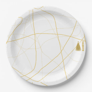Prato De Papel HAMbyWG - Placas de Papel de 9" - Árvore de Natal