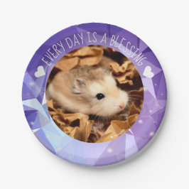 Prato De Papel Hammyville - Bênção do Hamster Bonito Robo