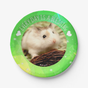 Prato De Papel Hammyville - Bênção do Hamster Bonito Robo