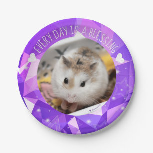 Prato De Papel Hammyville - Bênção do Hamster Bonito Robo