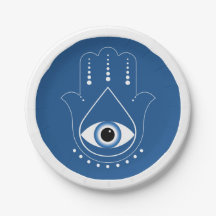 Hamsa Mão Grego Mau Olho Azul