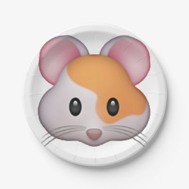 Prato De Papel Hamster - Emoji (Frente)