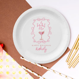 Prato De Papel Hand Drawn Martini A Tiny Bit Older Birthday Party