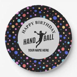 Prato De Papel Handball Girl Birthday, Handball Player Gift