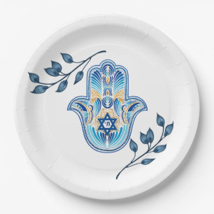Prato De Papel Hanukkah