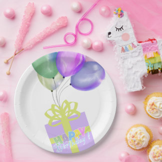 Prato De Papel Happy birthday 