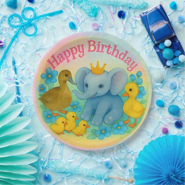 Prato De Papel Happy Birthday Paper Plates - Children's Birthday  (Festa)