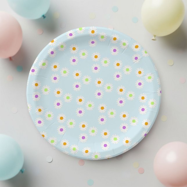 Prato De Papel Happy Birthday Paper Plates - daisy birthday plate (Criador carregado)