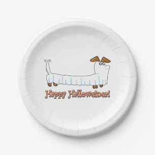 Prato De Papel Happy Halloweiner Dachshund