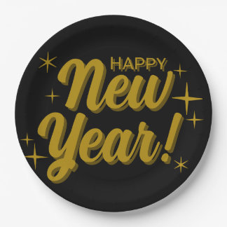 Prato De Papel Happy New Years Plate