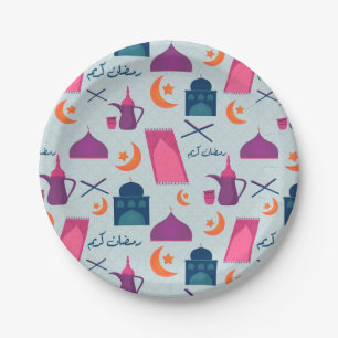 Prato De Papel Happy Ramadan Pattern