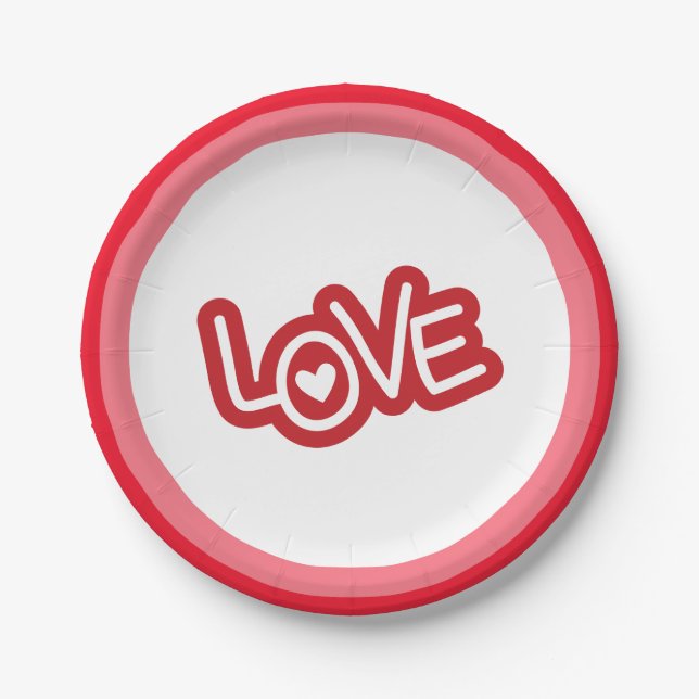 Prato De Papel Happy Valentine Day (Frente)