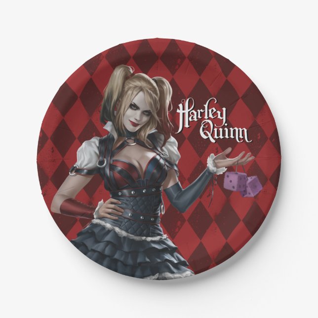 Prato De Papel Harley Quinn Com Felpudo (Frente)