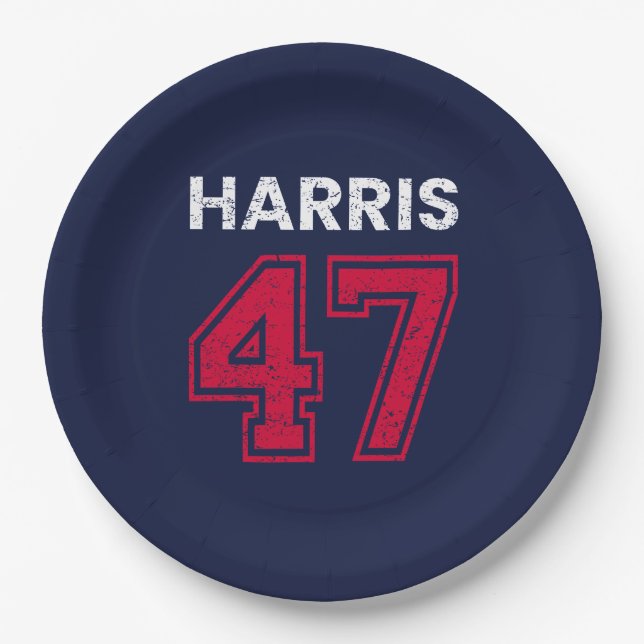Prato De Papel Harris 47 I - Kamala Harris Para Presidente (Frente)