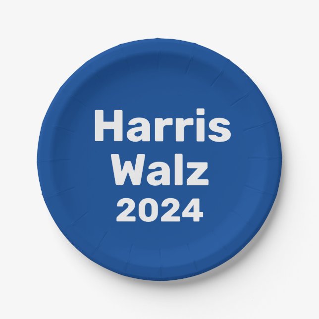 Prato De Papel Harris / Walz 2024 Campanha Presidencial (Frente)