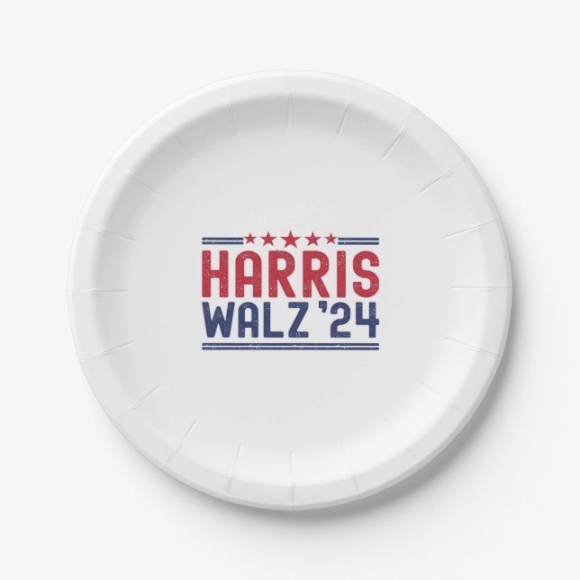 Prato De Papel Harris Walz 2024 - Harris Walz 2024 Nós Não Somos  (Frente)