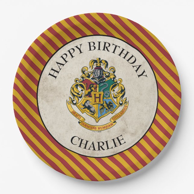 Prato De Papel Harry Potter | Aniversário de Hogwarts (Frente)