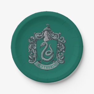 Prato De Papel Harry Potter   Brasão de Slytherin Verde