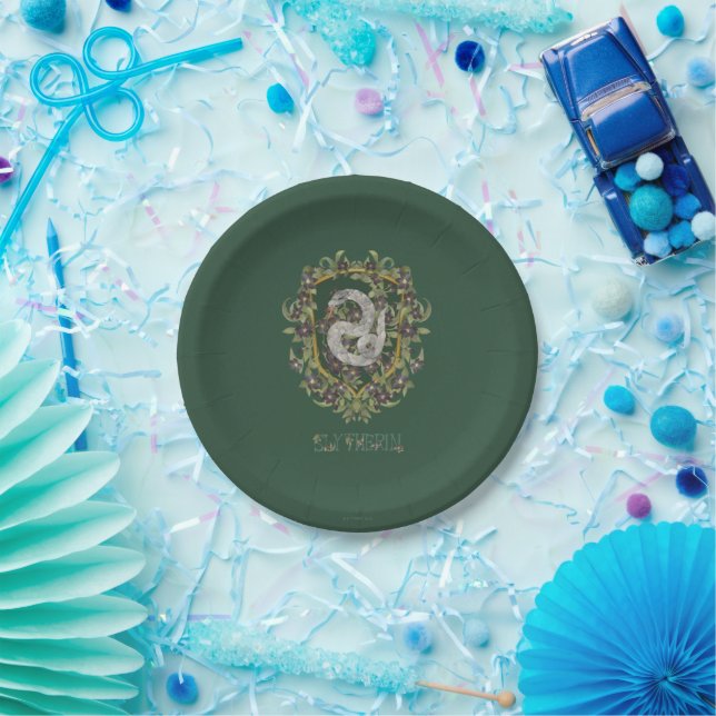 Prato De Papel HARRY POTTER™ | Brasão SLYTHERIN™ (Festa)