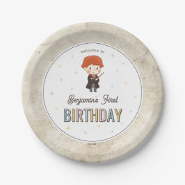 Prato De Papel Harry Potter Chibi Ron Weasley Mago Aniversário
