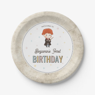 Prato De Papel Harry Potter Chibi Ron Weasley Mago Aniversário