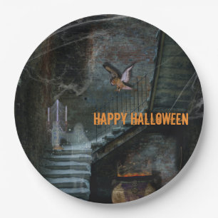 Prato De Papel Haunted Staircase Halloween