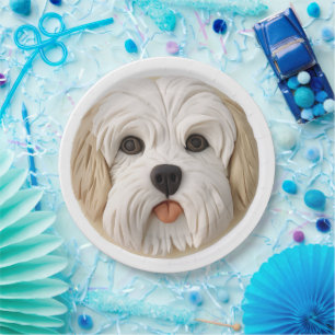 Prato De Papel Havanese Dog 3D Inspirado