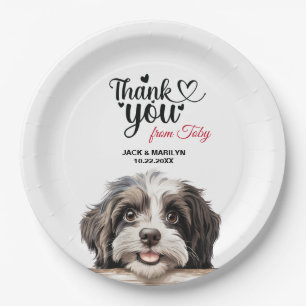 Prato De Papel Havanese Wedding Obrigado