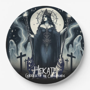 Prato De Papel Hekate Deusa das Encruzilhadas Espíritos Fantasmag