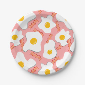 Prato De Papel Herói, Ovos E Lado De Bacon