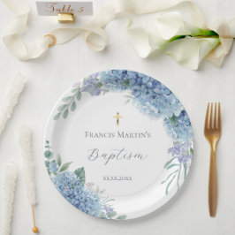Prato De Papel Hidrângea floral Batismo