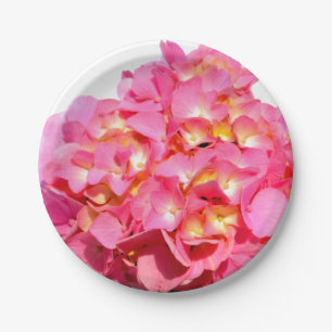Prato De Papel Hidrangea Rosa
