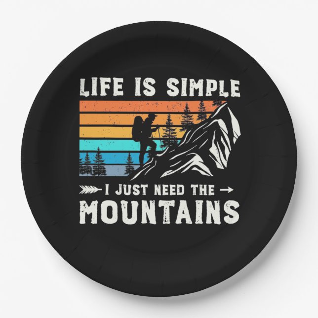 Prato De Papel Hiker, Preciso Das Montanhas (Frente)