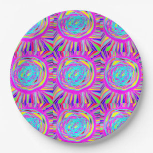 Prato De Papel Hippie Retro relaxa arte abstrata