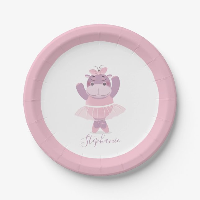 Prato De Papel Hippo Ballerina (Frente)