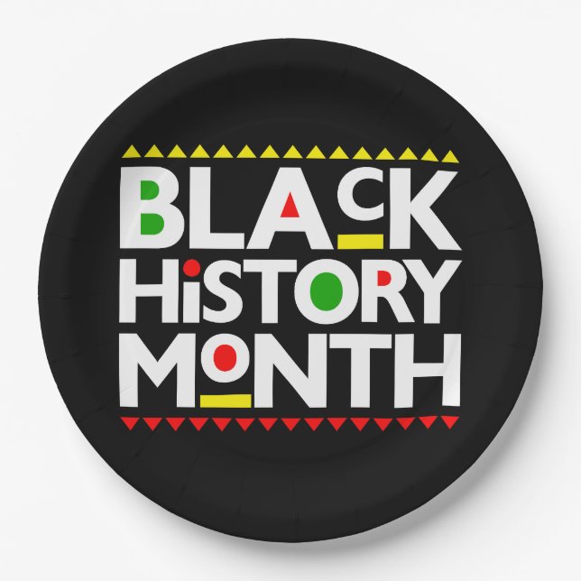 Prato De Papel História Negra Mês Melanin Rei Rainha Sista Bruh (Frente)