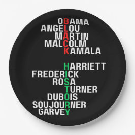 Prato De Papel História Negra Mês Melanin Rei Rainha Sista Bruh