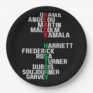 Prato De Papel História Negra Mês Melanin Rei Rainha Sista Bruh