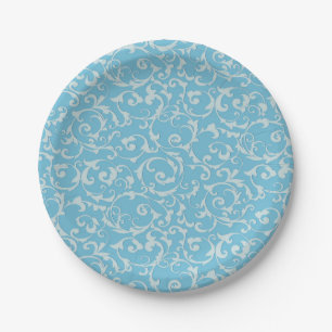 Prato De Papel História Real Princesa Azul Conto de Fadas Chic