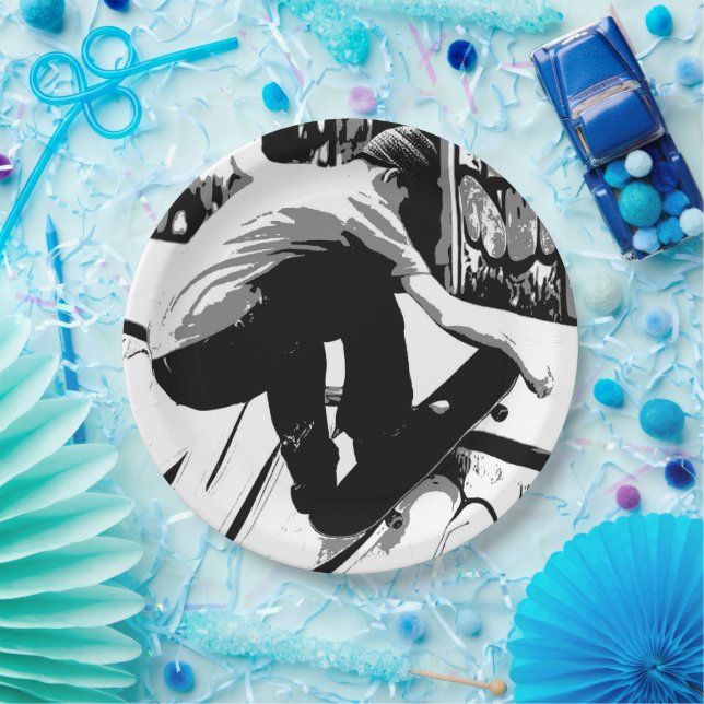 Prato De Papel Hitting the Ramp - Skateboarder (Festa)