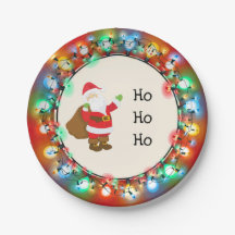 Ho Ho Papai Noel com Luzes de Natal