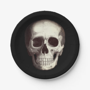 Prato De Papel Homem-Arrepenho Negro - Dia das Bruxas Adultas