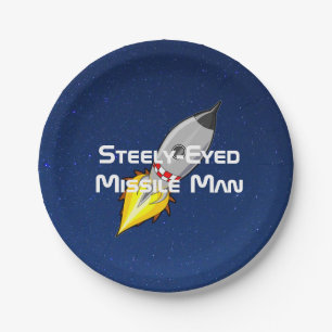 Prato De Papel Homem Férreo-Eyed do míssil