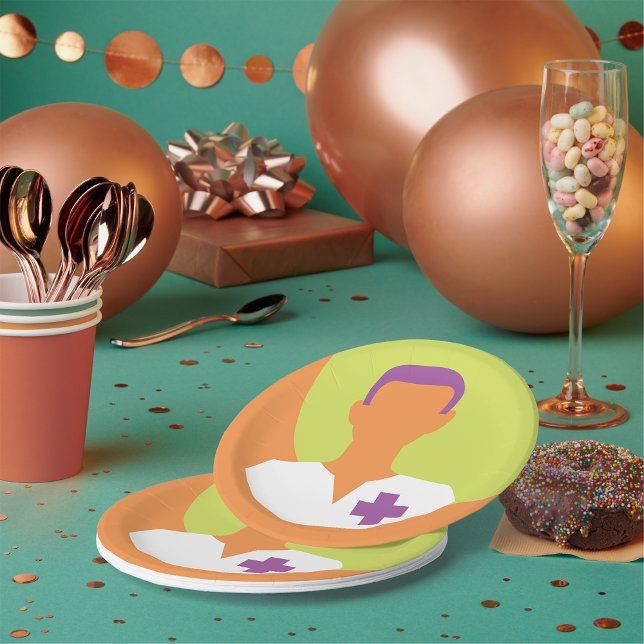 Prato De Papel Homem Médico (Criador carregado)