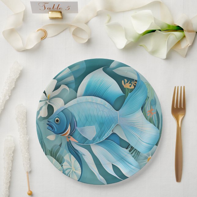Prato De Papel Homens-peixe (Mermen Paper Plates

)