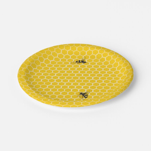 Prato De Papel Honey Comb Bee Keeper (Inclinado)