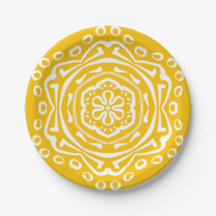 Prato De Papel Honey Mandala